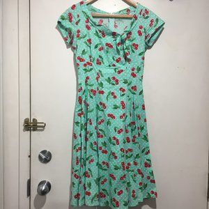 VINTAGE HEART of  HAUTE MIDI PRINTED  DRESSES SIZE S